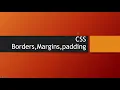 CSS How to Use Borders Margins Padding