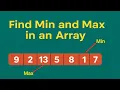 find min and max in an array