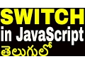 Switch Statement in javascript in telugu