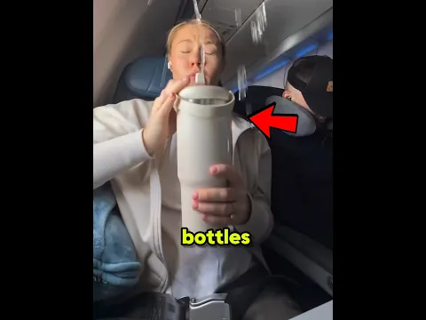 Why Do Bottles Suddenly Spray on Airplanes? 😳✈️ #Shorts