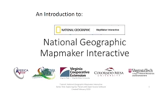 Introduction to National Geographic Mapmaker Interactive