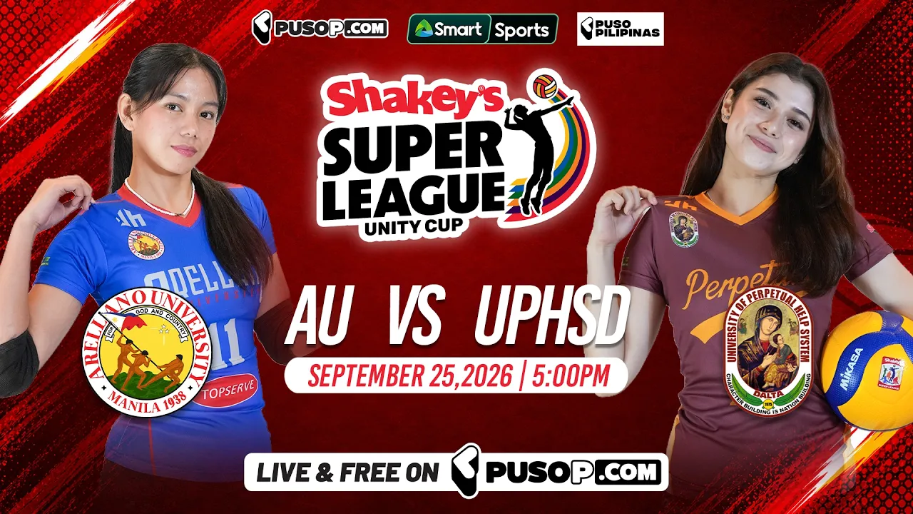Shakey’s Super League Unity Cup 2026 | AU vs UPHSD 2026-09-25 09:48