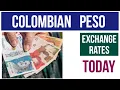COLOMBIAN Peso COP Exchange Rates Today