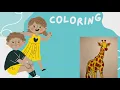 Giraffe Kids Coloring Cute Giraffe Kids how to colour giraffe