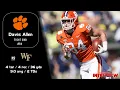 Davis Allen - Clemson TE vs Wake Forest 2022