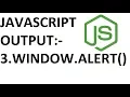 javascript output -Using window alert