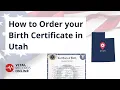 How to Order Your Utah Birth Certificate Vital Records Online