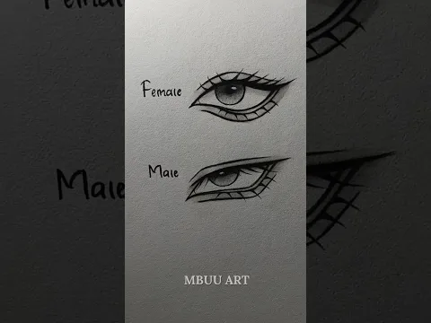 Realistic drawing eyes male and female✏️ #drawing #tutorial #howtodraw #sketch #art #shorts