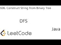 LeetCode 606 Construct String from Binary Tree DFS Java