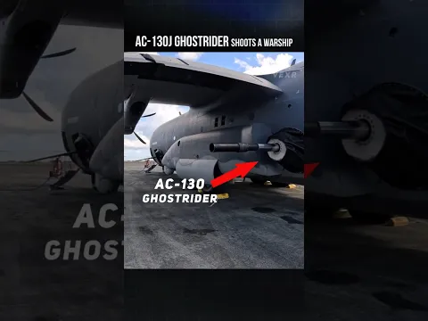 AC-130J Ghostrider Shoots a Warship
