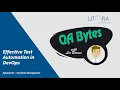 QA Bytes Effective Automation in DevOps - Episode Six