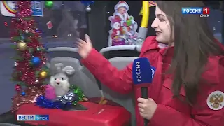 В Омском общественном транспорте царит новогодняя атмосфера