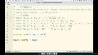 8 Array Chunking 1 Array Chunk Problem Statement