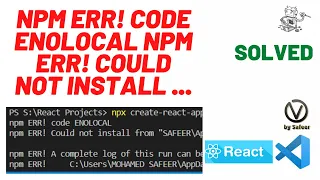 ERR code ENOLOCAL npm ERR Could not install from error Solved Fixed