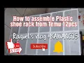 How to assemble plastic shoe rack from Temu 12pcs
