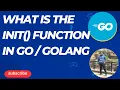 Golang What is the init function in Go Golang