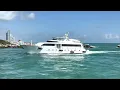Luxury Yacht Lady Gray comes into Port at Haulover Inlet