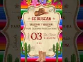 VAQUERA MEXICANA - INVITACION DE BODA COMBINADA TEMATICA VAQUERA MEXICANA