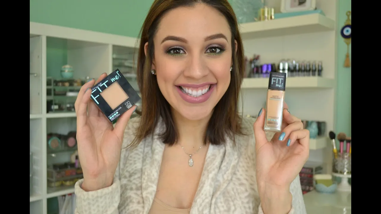 MAYBELLINE FIT ME Matte & Poreless (Loose Powder, Setting Powder, Concealer, Foundation). 