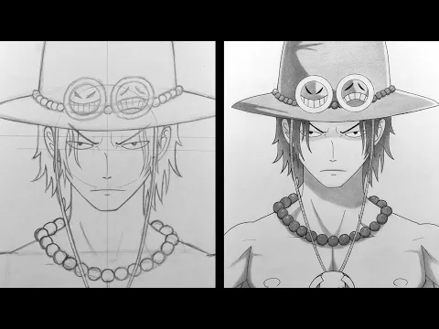 Download MP3 How to Draw Portgas D. ACE - [One Piece]