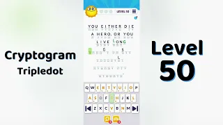 Cryptogram Tripledo Level 50 Solutions Logic Puzzle Game Mini Boss