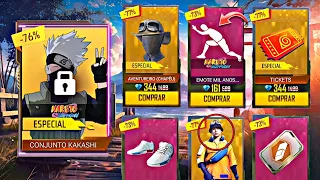 CORREE!! 2° LOJA MISTERIOSA, PEGUE O KAKASHI, AVENTUREIRO? EMOTE MIL ANOS E MAIS NOVIDADES FREE FIRE
