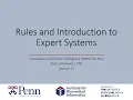 Lecture 11 Rules and Introduction to Expert Systems