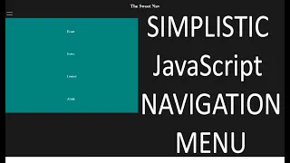 Vanilla JavaScript Burger Menu Nav In 10 min