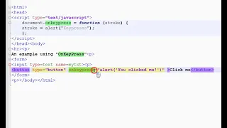 Javascript OnKeyPress