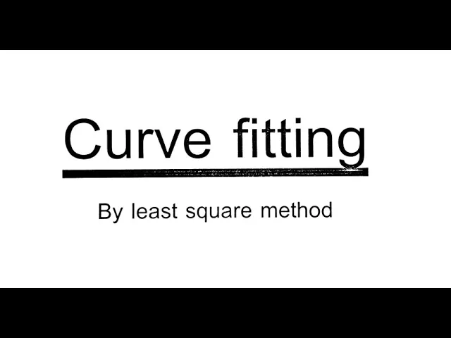 Curve fitting