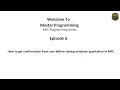 How to get confirmation from user before closing windows application in MFC