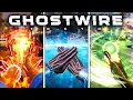Ghostwire: Tokyo - All Powers, Magic, Skills and Weapons Showcase (4K)
