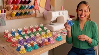Usa retazos de tela para coser cuatro cuadros y crear artículos únicos | Ideas de costura