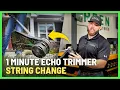 TUTORIAL Quick Easy ECHO Speed Feed Head Restringing 1 Minute Step-by-Step Guide