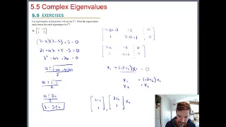 Homework examples for complex eigenvalues Math 204 Section 5 5 3