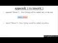 280 Difference between Append and Insert in Java Programming Hindi