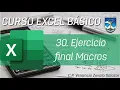 Curso Excel Basico 30 Ejercicio final Macros Trabajo de horas hecho en segundos