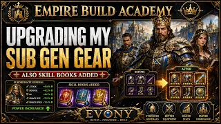 Upgrading My Sub General Gear in Evony Adding Duty General Skill Books 2026