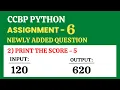 Print the Score - 5 Assignment