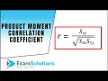 Pearson s Product Moment Correlation Coefficient - The formula ExamSolutions