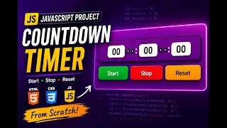Build a Countdown Timer with HTML CSS JavaScript Beginner Project