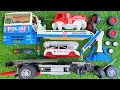 Mencari \u0026 Merakit Mainan Truk Towing Polisi, Pemadam Kebakaran, Ambulans