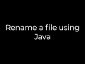 Java Rename a file using Java 5solution