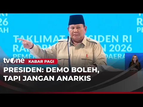 Presiden Prabowo Tuding Ada Kelompok yang Membuat Demo jadi Anarkis