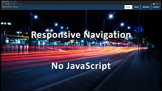 Responsive Navigation using CSS only No JavaScript