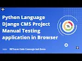 Code Coverage for Python language Django CMS Project