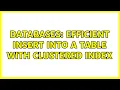Databases Efficient INSERT INTO a Table With Clustered Index 3 Solutions