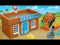 Download Lagu DIY Paper House Collapsed in Strong Wind | Rebuilding a Solid Brick \u0026 Cement Home