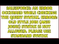 An error occurred while checking the query syntax Errors Old style JOIN ANSI JOINs syntax is