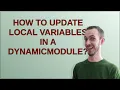 Mathematica How to update local variables in a DynamicModule